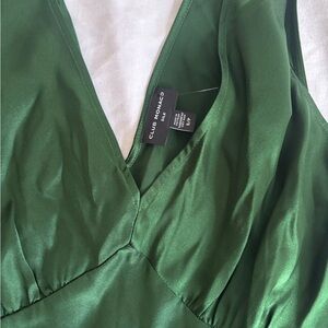 Club Monaco Emerald Satin Gown